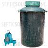 500 Gallon Simplex Fiberglass Pump Station with 4/10 HP Sewage Ejector Pump - Part Number 500FPT-410S