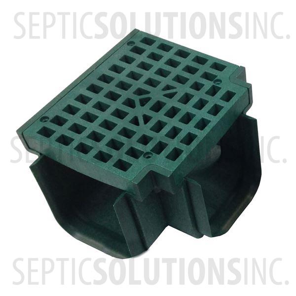 Polylok Heavy Duty Trench/Channel Drain Tee & Grate (Green) - Part Number PL-90860-TGR
